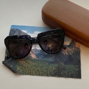 Komono Dark Cat-Eye Sunglasses